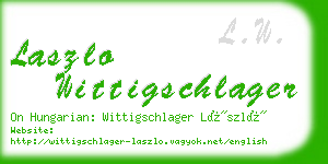 laszlo wittigschlager business card